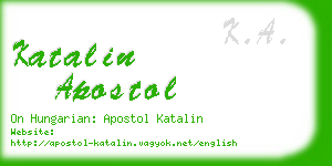 katalin apostol business card